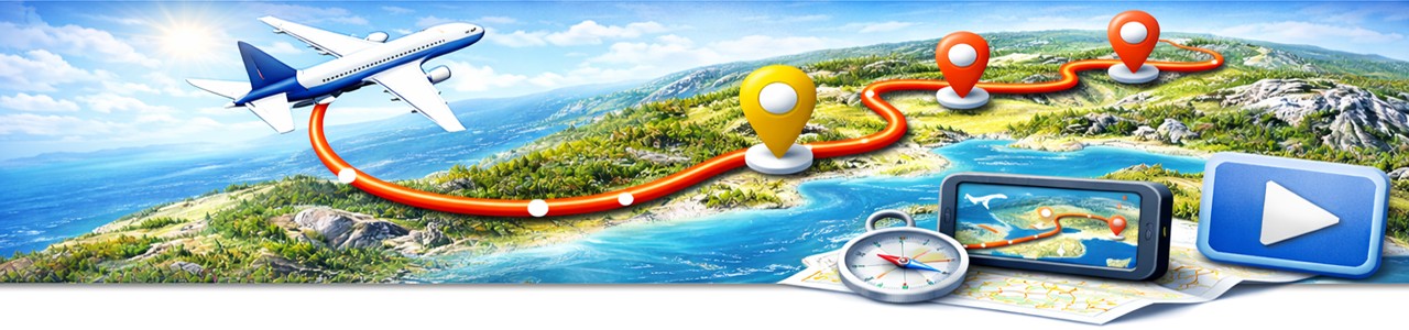 Routenanimation für Reisefilme und Dokumentationen